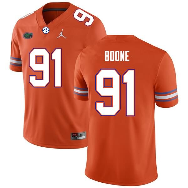 NCAA Florida Gators Justus Boone Men's #91 Nike Orange Stitched Authentic College Football Jersey HDO8664DE